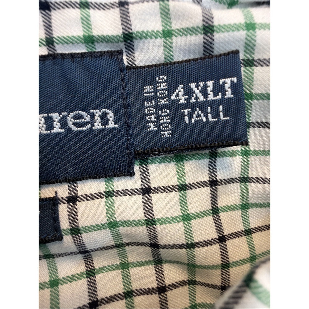 RALPH LAUREN MEN'S CLASSIC FIT GREEN CHECKED BUTTON DOWN SHIRT SIZE 4XLT NWT - Picture 15 of 16